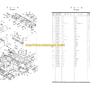 Hitachi PD90 Pile Driver Basic Machine Parts Catalog