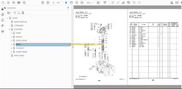 Hitachi ZX175W-7 Wheeled Excavator Parts Catalog & Equipment Components Parts Catalog