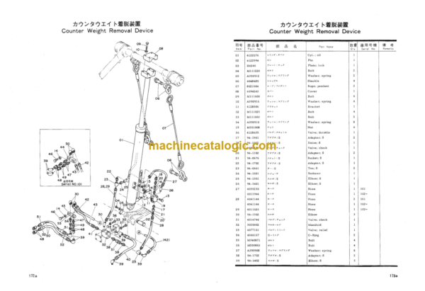 Hitachi PD90 Pile Driver Basic Machine Parts Catalog