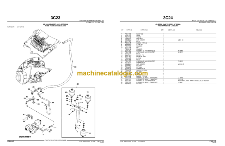 John Deere 1470D Harvester Parts Catalog