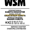 Kubota KX41-2 KX61-2 KX71-2 KX91-2 KX121-2 KX161-2 Excavator Workshop Manual