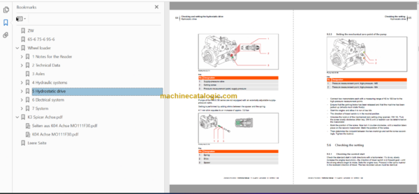 Hitachi ZW65-6 ZW75-6 ZW95-6 Wheel Loader Technical and Workshop Manual