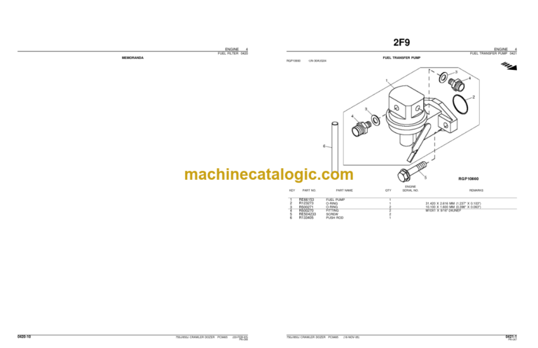 John Deere 750J 850J CRAWLER DOZER Parts Catalog