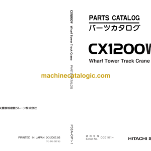 Hitachi CX1200W Wharf Tower Track Crane Parts Catalog