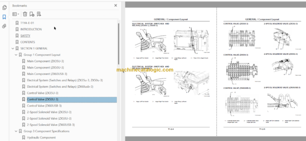 Hitachi ZX35U ZX350U ZX360USB-3 Hydraulic Angle Blade Technical and Workshop Manual