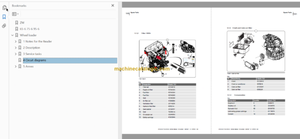 Hitachi ZW65-6C ZW75-6C ZW95-6C Wheel Loader Technical and Workshop Manual