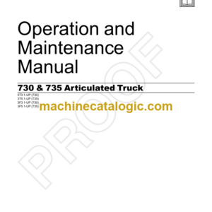 Cat 730 735 Articulated Truck Operation and Maintenance Manual