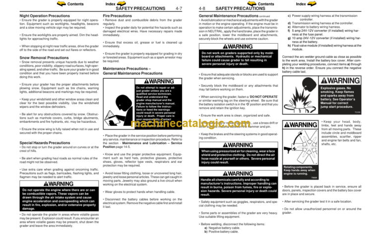 Volvo G700 Model Operators Manual