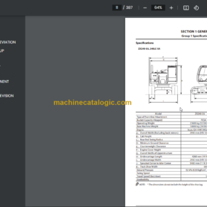 ZX240-5A ZX240LC-5A ZX250H-5A ZX250LCH-5A ZX250K-5A ZX250LCK-5A Technical and Workshop Manual