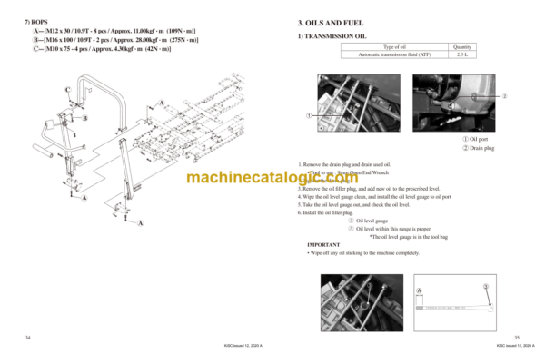 Kubota KC120 Dumper Workshop Manual