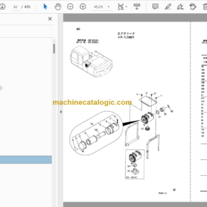 Hitachi ZX180W Wheeled Excavator Parts Catalog & Engine and Equipment Components Parts Catalog