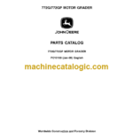 John Deere 772G 772GP MOTOR GRADER Parts Catalog