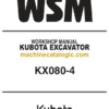Kubota KX080-4 KiSC issued 02 2013 A Excavator Workshop Manual