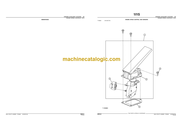 John Deere 624J UTILITY LOADER Parts Catalog