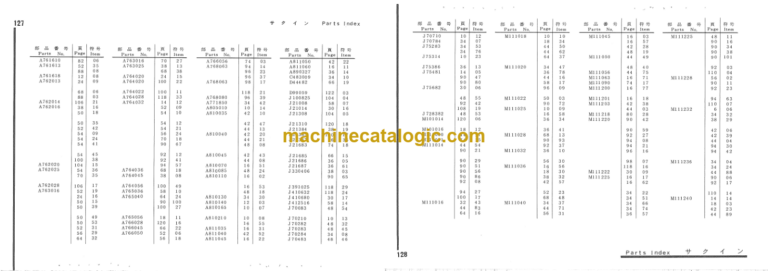 Hitachi FH80-2 Parts Catalog