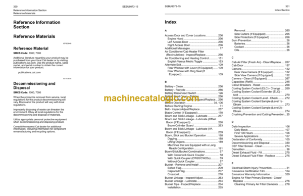 Cat 314F 315F Excavators Operation and Maintenance Manual