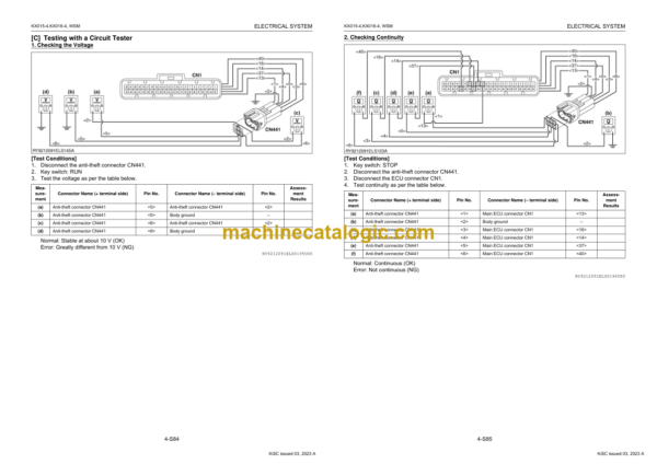 Kubota KX015-4 KX016-4 Excavator Workshop Manual