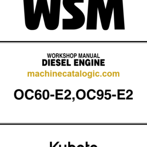 Kubota OC60-E2 OC95-E2 Diesel Engine Workshop Manual