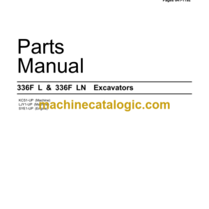 CAT 336F L and 336F LN Excavators Parts Manual