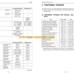 Kubota OC60-E2 OC95-E2 Diesel Engine Workshop Manual