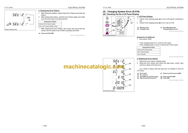 Kubota U17-3α Excavator Workshop Manual