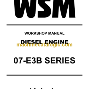 Kubota 07-E3B SERIES Diesel Engine Workshop Manual