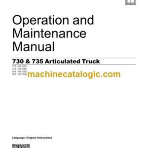 CAT 730 735 Articulated Truck Operation and Maintenance Manual (M0081351-11)