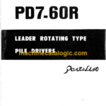 Hitachi PD7-60R Leader Rotating Type Pile Driver Parts Catalog
