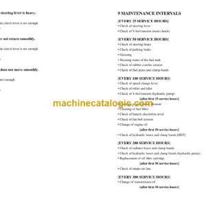 Kubota KC100HD Dumper Workshop Manual