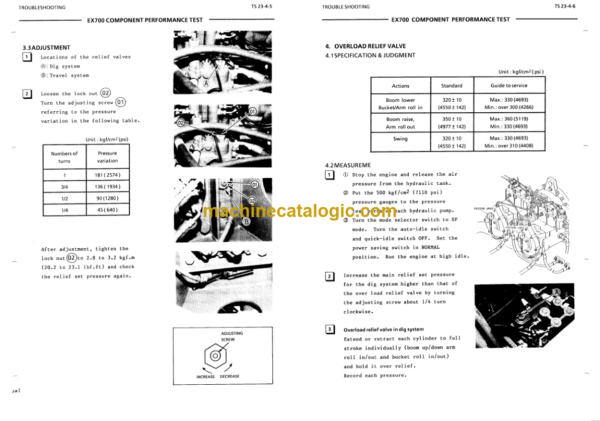 Hitachi EX700 Excavator Service Manual