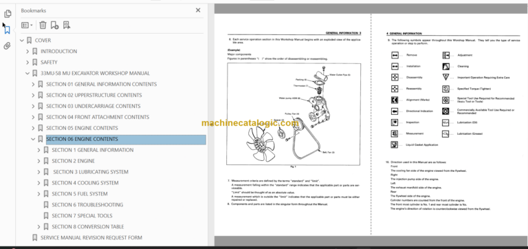 Hitachi EX33Mu EX58Mu Excavator Technical and Workshop Manual