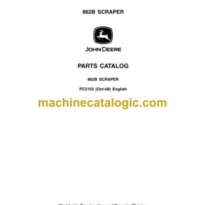 John Deere 862B SCRAPER Parts Catalog
