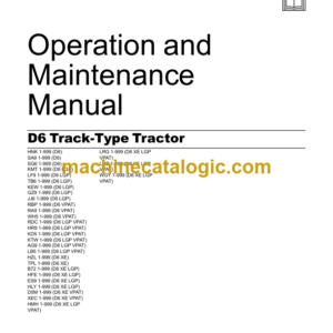 CAT D6 Track-Type Tractor Operation and Maintenance Manual