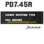 Hitachi PD7-45R Leader Rotating Type Pile Drivers Parts Catalog