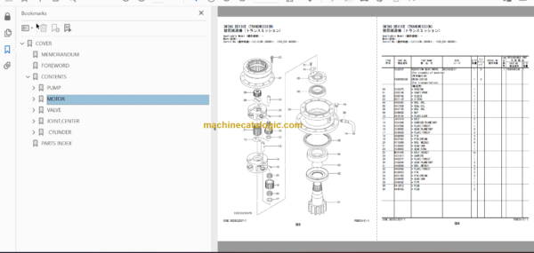 Hitachi ZX190LC-6 ZX190LCN-6 Hydraulic Excavator Parts Catalog & Equipment Components Parts Catalog