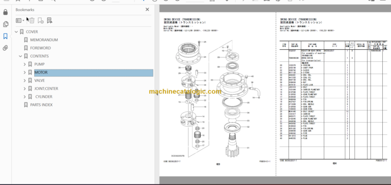 Hitachi ZX190LC-6 ZX190LCN-6 Hydraulic Excavator Parts Catalog & Equipment Components Parts Catalog