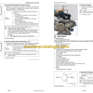 Kubota SSV65 Common Rail System Diagnosis Manual (V2607-CR-TE4)