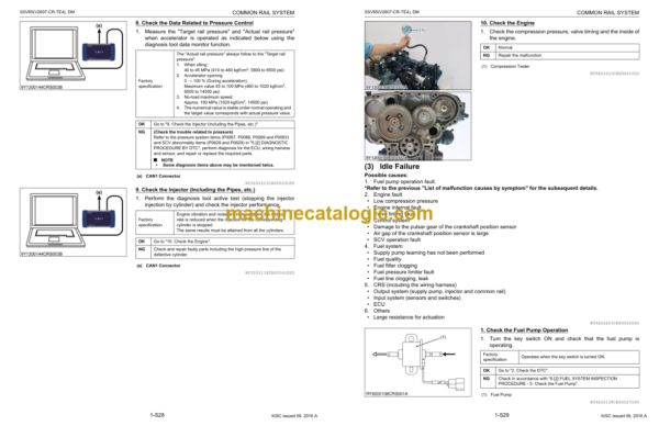 Kubota SSV65 Common Rail System Diagnosis Manual (V2607-CR-TE4)