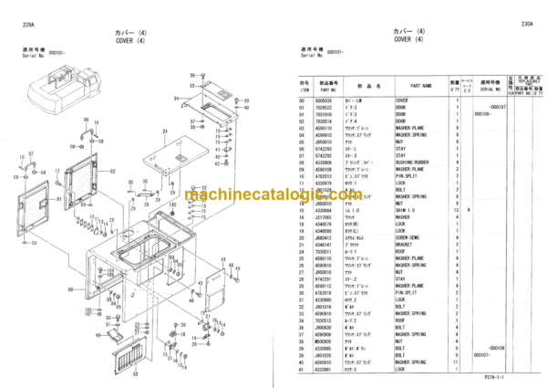 Hitachi CX500W CX500W-C Parts Catalog