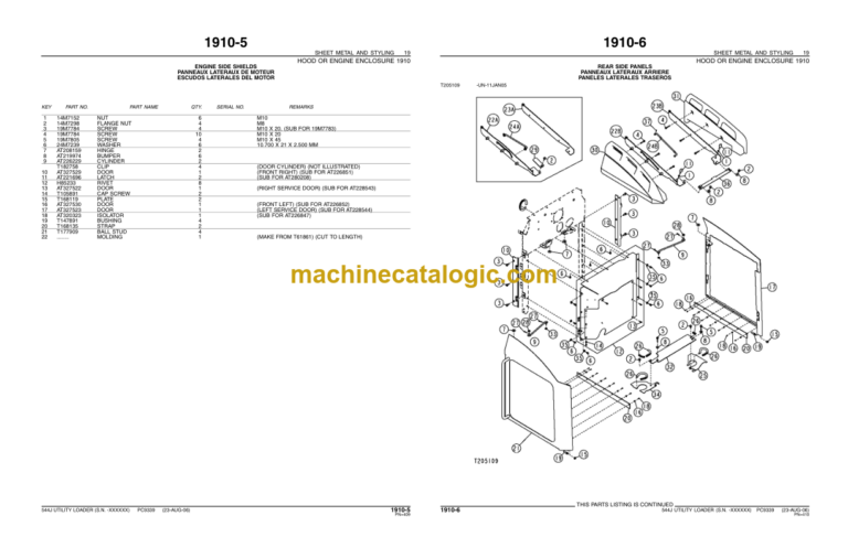 John Deere 544J UTILITY LOADER Parts Catalog