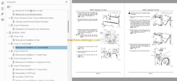 Hitachi ZW100 ZW120 Wheel Loader Technical and Workshop Manual