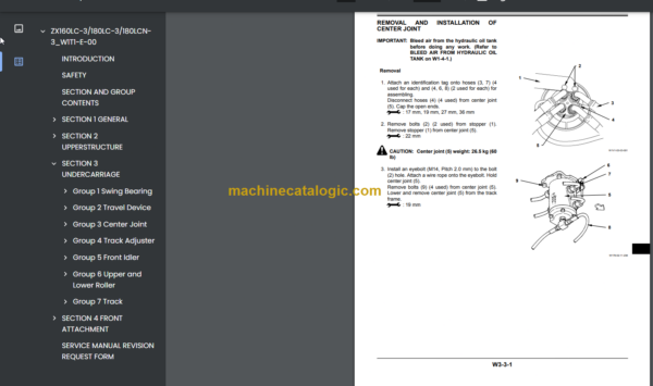 Hitachi ZX160LC-3 ZX180LC-3 ZX180LCN-3 Hydraulic Excavator Technical and Workshop Manual