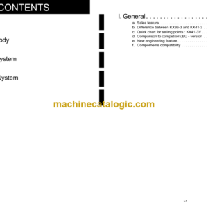 Kubota KX36-3 KX41-3S KX41-3V Excavator Code No.97899-60810 Workshop Manual