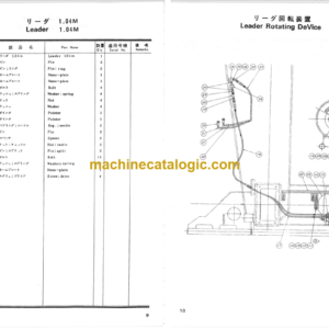 Hitachi PD80-45R-2 Leader Rotating Type Pile Driver Parts Catalog