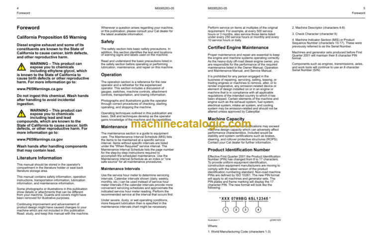 Cat D6 Track-Type Tractor Operation and Maintenance Manual (M0085283-05)