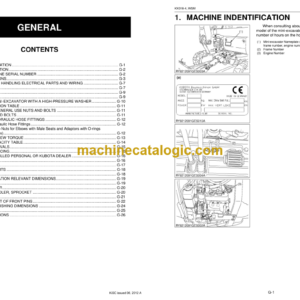 Kubota KX018-4 Excavator Workshop Manual