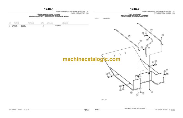 John Deere 844K Loader Parts Catalog