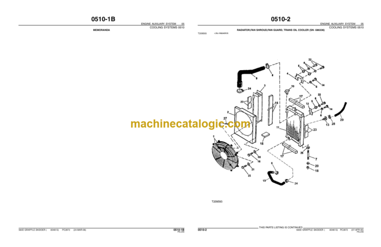 John Deere 560D GRAPPLE SKIDDER Parts Catalog