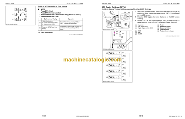 Kubota KX018-4 Excavator Workshop Manual