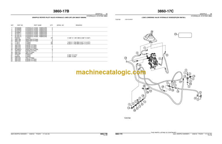 John Deere 560D GRAPPLE SKIDDER Parts Catalog